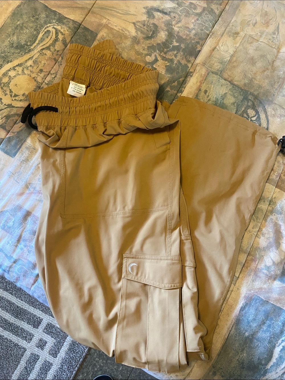 ZYIA Camel Tan Cargo Jogger Pants